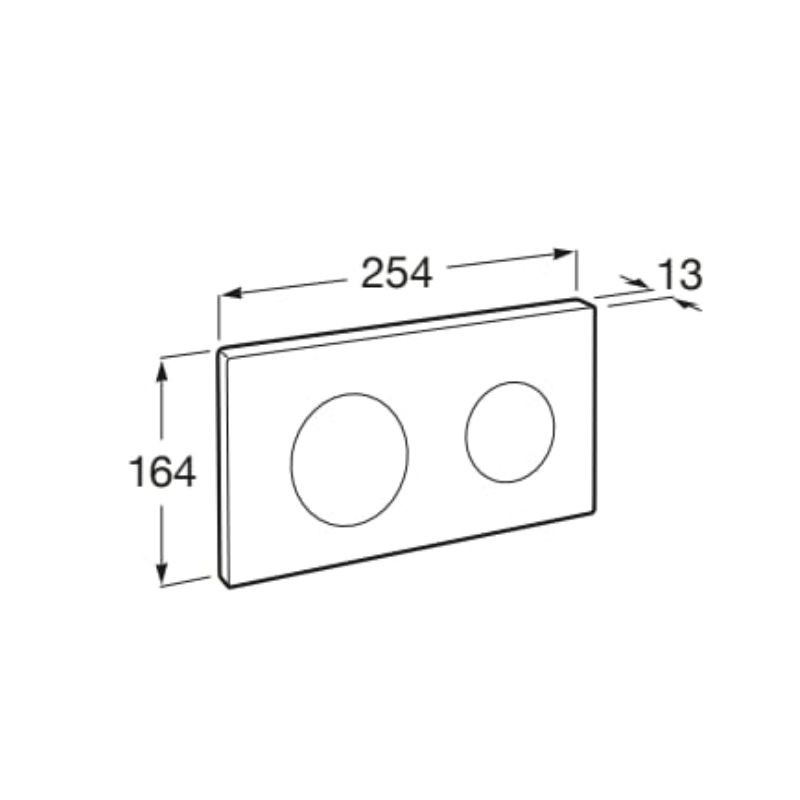 Placa de Accionamiento Roca PL10 DUAL Negro Cristal – Dual Flush