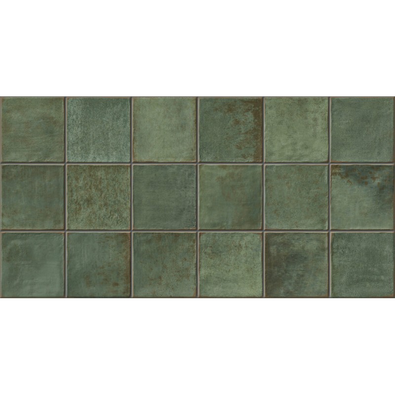 Azulejo Easy Block Green Mate 32x62.5 cm Mykonos porcelánico revestimiento monocolor