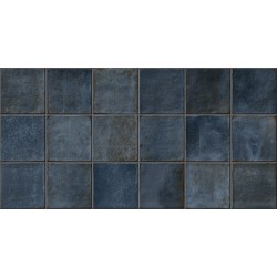 Azulejo Easy Block Blue Mate 32x62.5 cm Mykonos porcelánico revestimiento monocolor