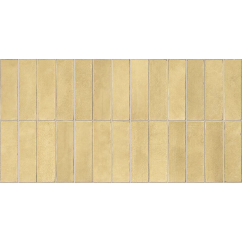 Azulejo Easy Limit Ambar Brillo 32x62.5 cm Mykonos porcelánico revestimiento monocolor