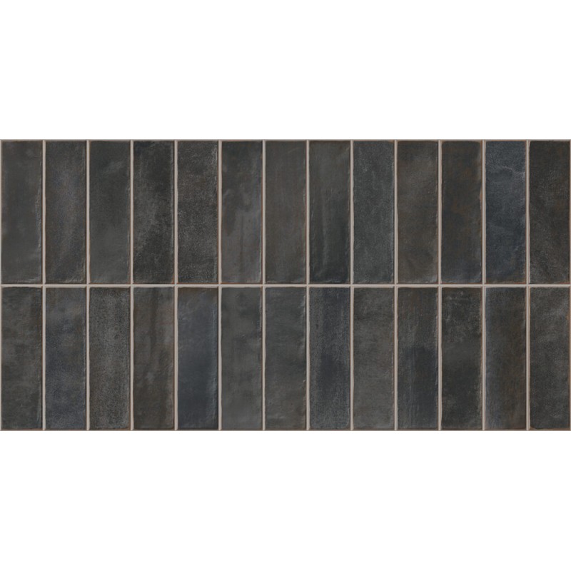 Azulejo Easy Limit Black Mate 32x62.5 cm Mykonos porcelánico revestimiento monocolor