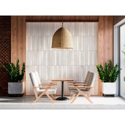 Azulejo Easy Long Pearl Brillo 32x62.5 cm Mykonos porcelánico revestimiento monocolor