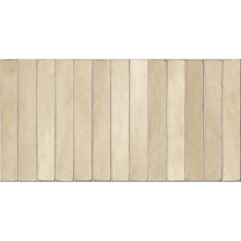 Azulejo Easy Long Sand Brillo 32x62.5 cm Mykonos porcelánico revestimiento monocolor