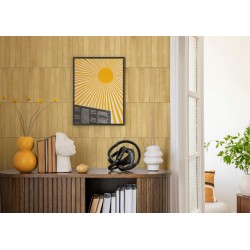 Azulejo Easy Long Ambar Brillo 32x62.5 cm Mykonos porcelánico revestimiento monocolor