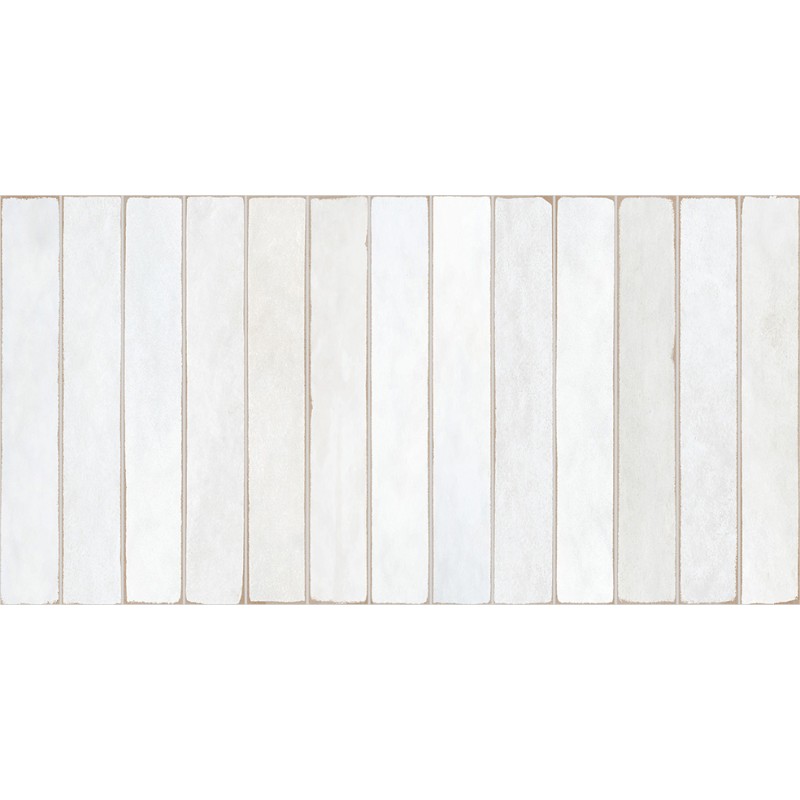 Azulejo Easy Long White Mate 32x62.5 cm Mykonos porcelánico revestimiento monocolor
