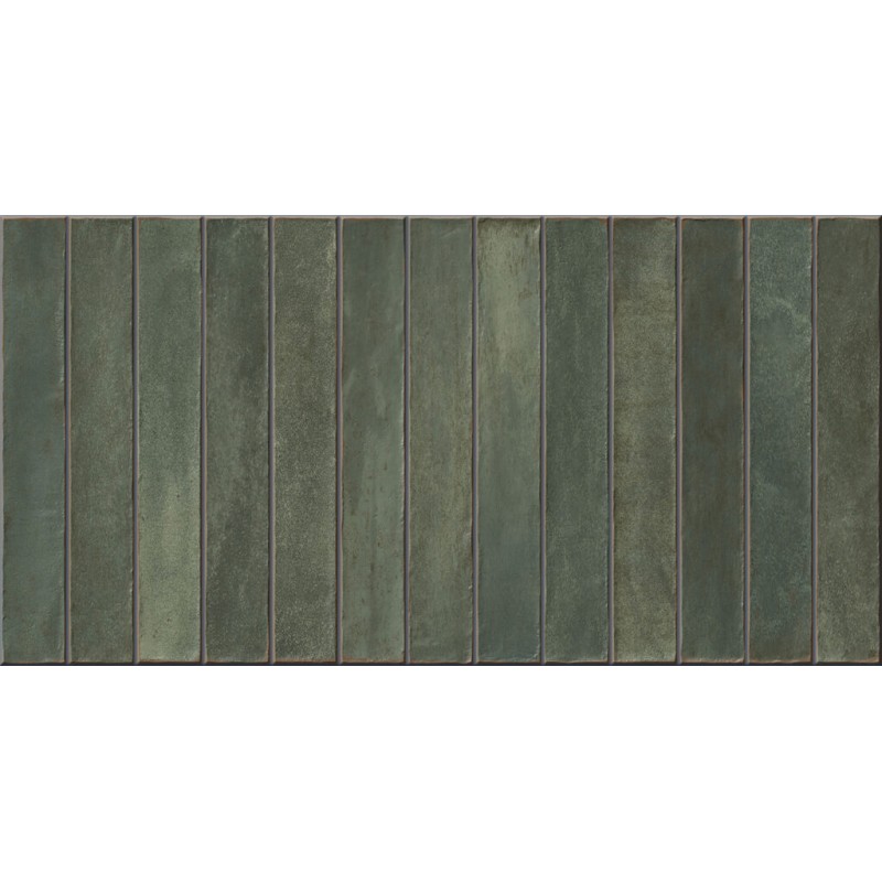 Azulejo Easy Long Green Mate 32x62.5 cm Mykonos porcelánico revestimiento monocolor