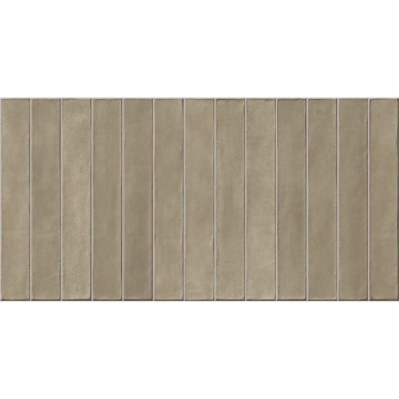 Azulejo Easy Long Toffee Mate 32x62.5 cm Mykonos porcelánico revestimiento monocolor