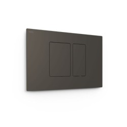 PULSADOR WC SYSTEMS DOBLE DESCARGA CUADRADO NEGRO METAL