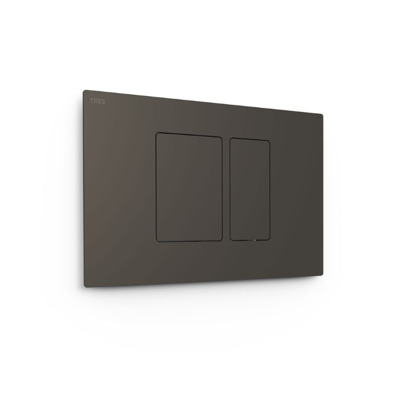 PULSADOR WC SYSTEMS DOBLE DESCARGA CUADRADO NEGRO METAL