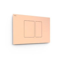 PULSADOR WC SYSTEMS DOBLE DESCARGA CUADRADO ORO ROSA MATE