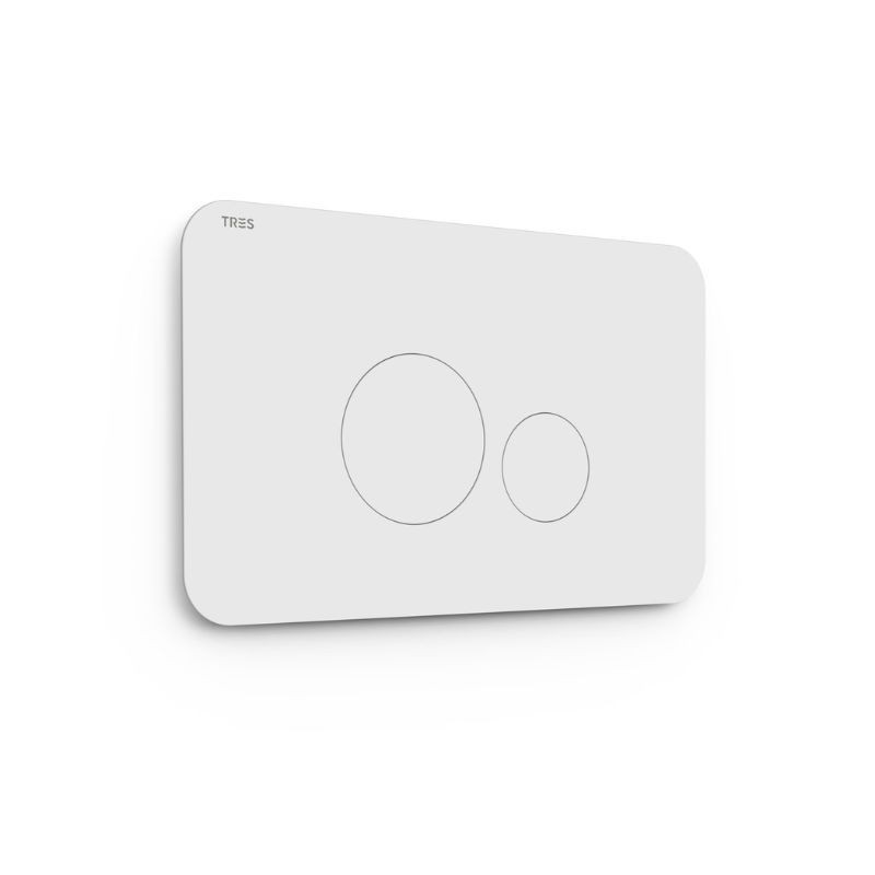 PULSADOR WC SYSTEMS DOBLE DESCARGA REDONDO BLANCO MATE