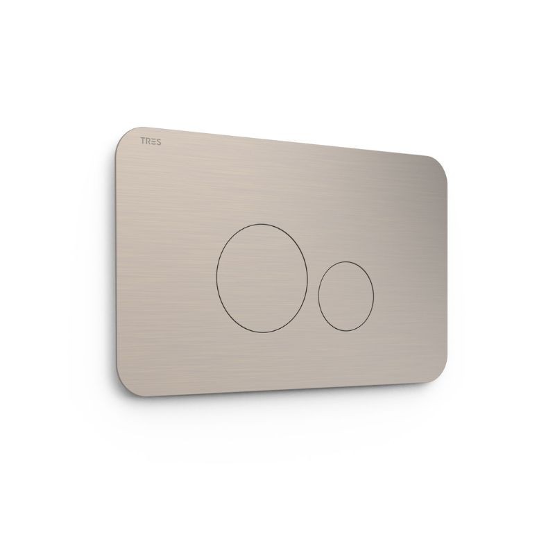 PULSADOR WC SYSTEMS DOBLE DESCARGA REDONDO ACERO