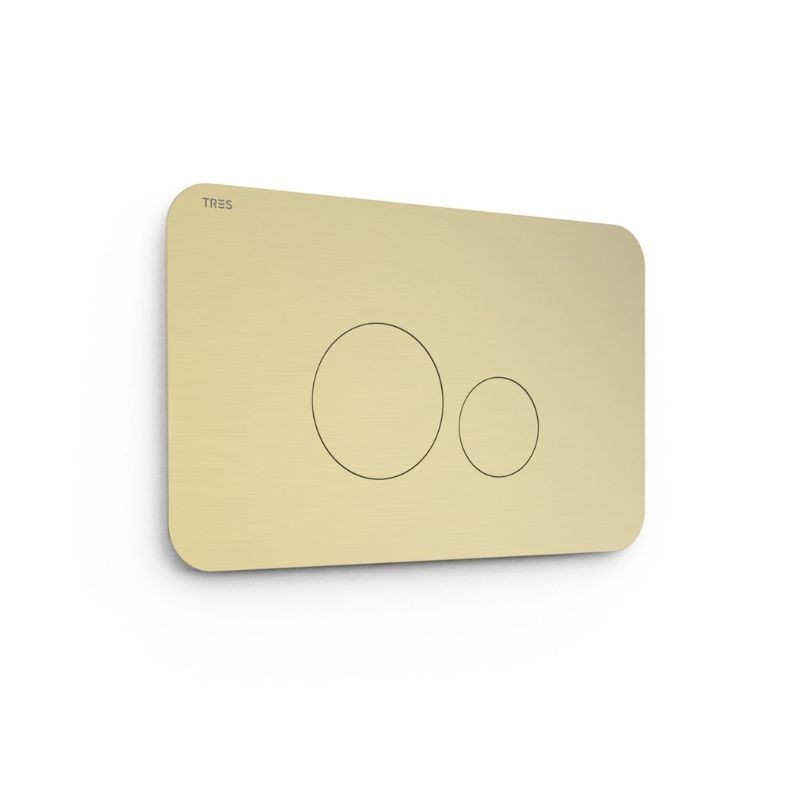 PULSADOR WC SYSTEMS DOBLE DESCARGA REDONDO CAVA DORADO