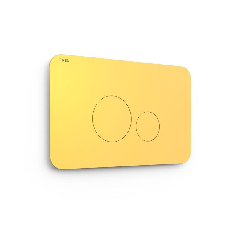 PULSADOR WC SYSTEMS DOBLE DESCARGA REDONDO ORO