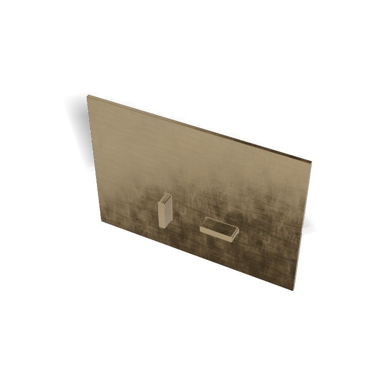 Pulsador Cleaning Flushing Cuadrado Oro Pvd