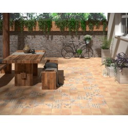 Azulejo efecto Textil Terracota de Dune para Cocina,Exterior