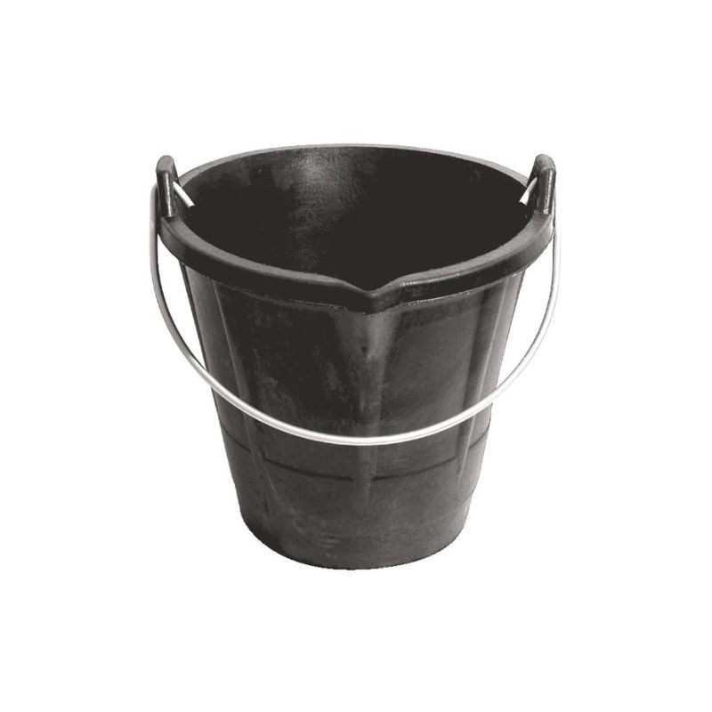 CUBO GOMA 10 LITROS CON BORDE VERTEDERO