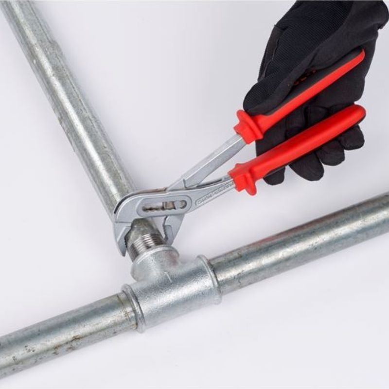 tenaza de canal 250 mm cr-v profesional con mango antideslizante