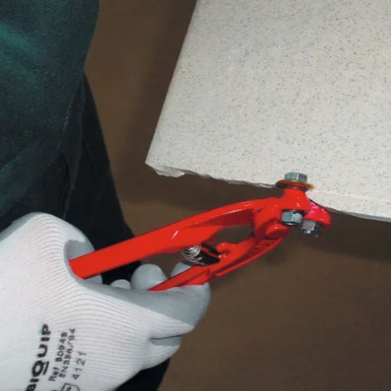 Tenaza para gres porcelánico con rulinas de carburo y recubrimiento TiN