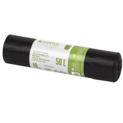 ROLLO 10 BOLSAS DE BASURA NEGRO 50L