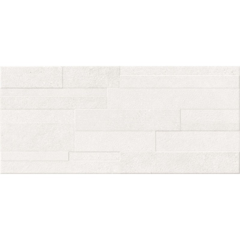 Azulejo relieve Portland Blanco mate 36x80 de Geotiles efecto cemento