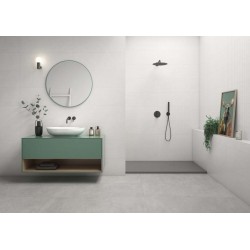 Azulejo relieve Portland Blanco mate 30x90 de Geotiles efecto cemento