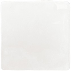 Azulejo Hana White 12x12 Harmony porcelánico brillo barro artesanal