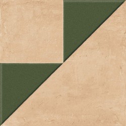 Azulejo porcelánico Kora Green decorado Mate 22.3x22.3 de Harmony