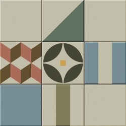 Azulejo efecto Hidráulico Surf de Vives para Baño,Cocina,Residencial