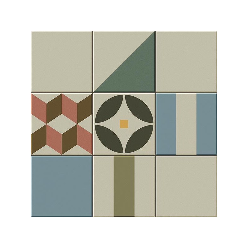 Azulejo efecto Hidráulico Surf de Vives para Baño,Cocina,Residencial