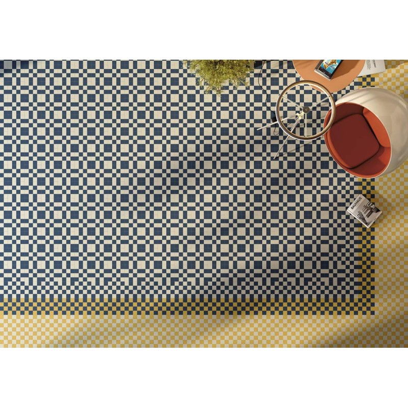 KALIA OCRE AZUL MATE 20X20