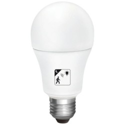BOMBILLA LED SENSOR PIR+CREP. 10 W. FRIA