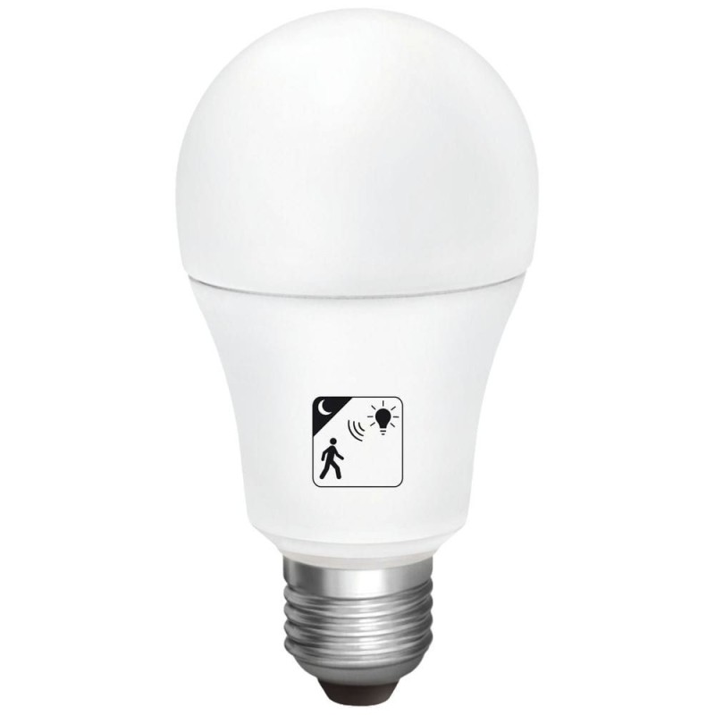 BOMBILLA LED SENSOR PIR+CREP. 10 W. FRIA