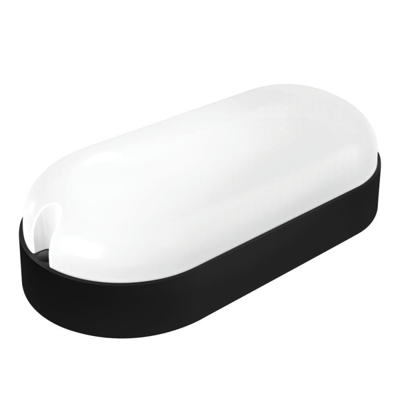 APLIQUE LED OVAL NEGRO IP65 9 W. FRIA