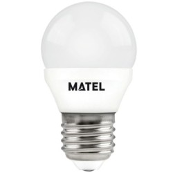 BOMBILLA LED ESFERICA ALUMINIO P.C. E27 7W. CALUMINIO