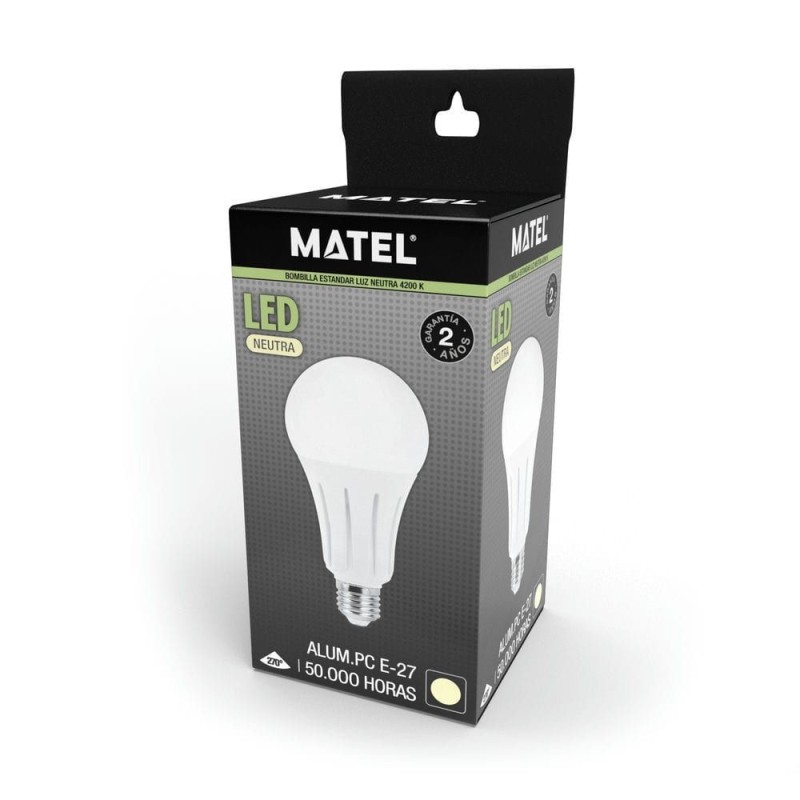 Bombilla LED E27 18 W Neutra Matel