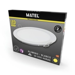 DOWNLIGHT LED REDONDO BLANCO 12W. CALIDA
