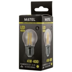 BOMBILLA LED ESF. FILAMENTO E27 4W. CALUMINIO