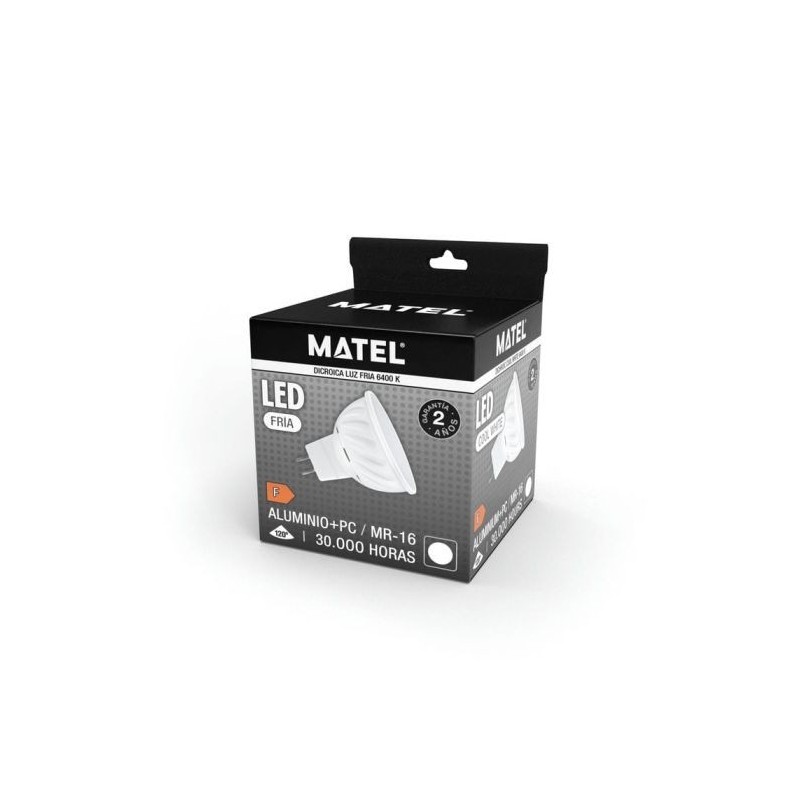 Bombilla LED Dicroica MR16 10 W Luz Fría
