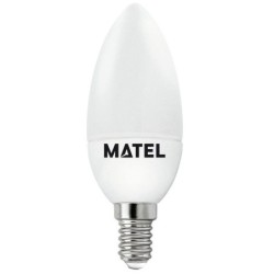 BOMBILLA LED VELA ALUMINIO P.C. E14 7W. CALUMINIO