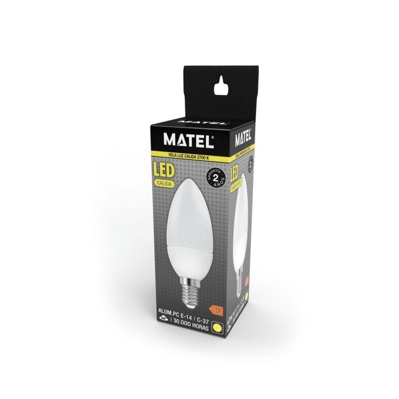 Bombilla LED Vela E14 7 W Luz Cálida