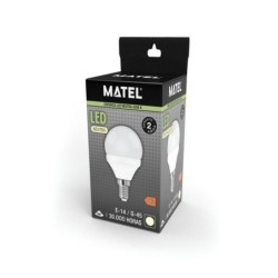 BOMBILLA LED ESFERICA E14 5 W. NEUTRA