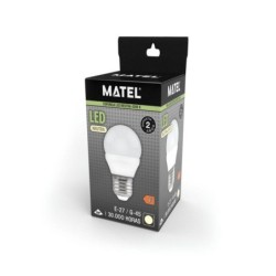 BOMBILLA LED ESFERICA E27 5 W. NEUTRA