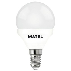 BOMBILLA LED ESFERICA E14 7 W. NEUTRA