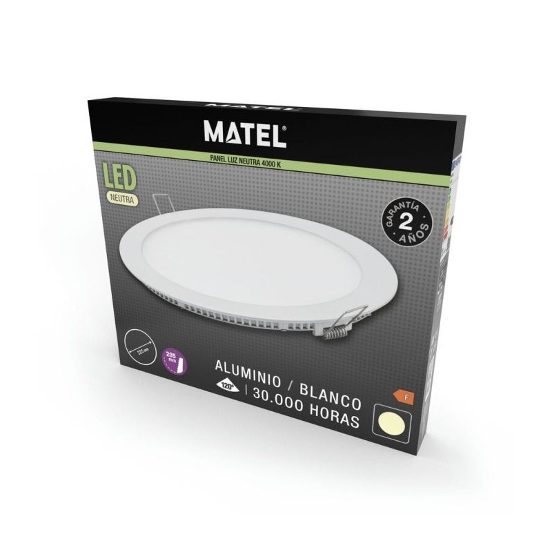 Downlight LED Redondo 15 W Blanco Luz Neutra