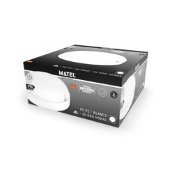APLIQUE LED REDONDO BLANCO IP65 12 W. FRIA
