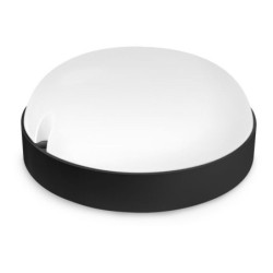 APLIQUE LED REDONDO NEGRO IP65 12 W. FRIA