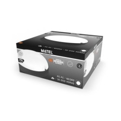 APLIQUE LED REDONDO NEGRO IP65 12 W. FRIA