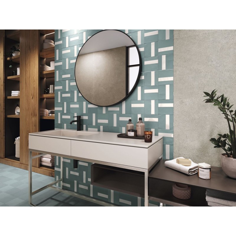 CONTEMPORARY PICKET AQUA SEA MATE 6X26