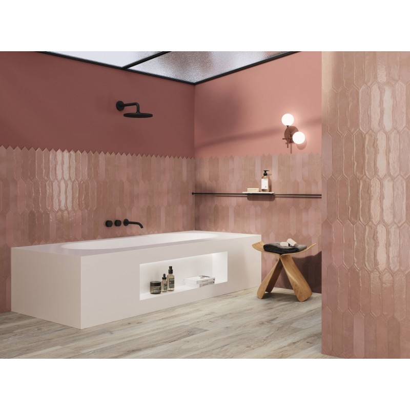 CONTEMPORARY PICKET MODERN ROSE QUARTZ MATE 6X26